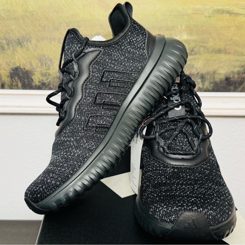 New adidas Women’s size 6 Black Knit Lace-Up Athletic Sneakers KAPTIR FLOW Shoes